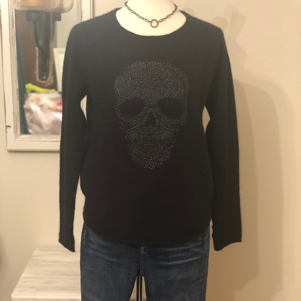 27 Miles Malibu 100% cashmere skull sweater